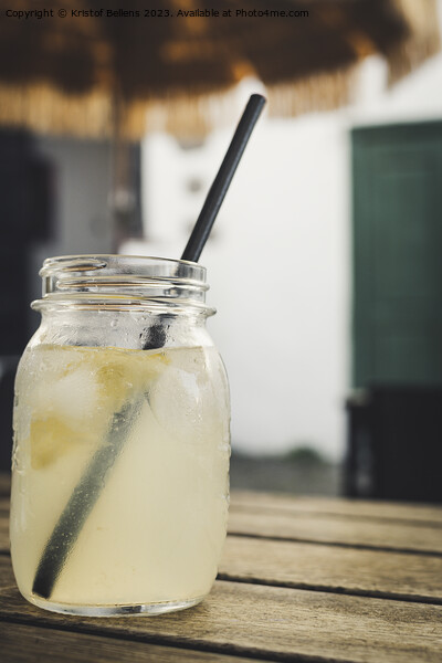 Vertical shot of a jar with homemade lemon lemonade Picture Board by Kristof Bellens