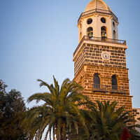 Buy canvas prints of View on the clock tower of the church of Teguise, former capital of the Spanish Canary island of Lanzarote by Kristof Bellens
