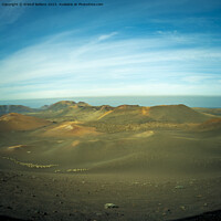 Buy canvas prints of View on the volcanic landscape of Timanfaya National Park on the Canary Island of Lanzarote in Spain. by Kristof Bellens