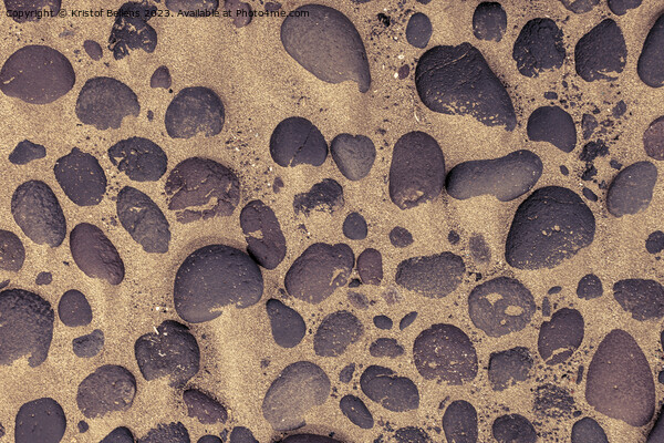 Directly above shot of lava stones in the sand Picture Board by Kristof Bellens