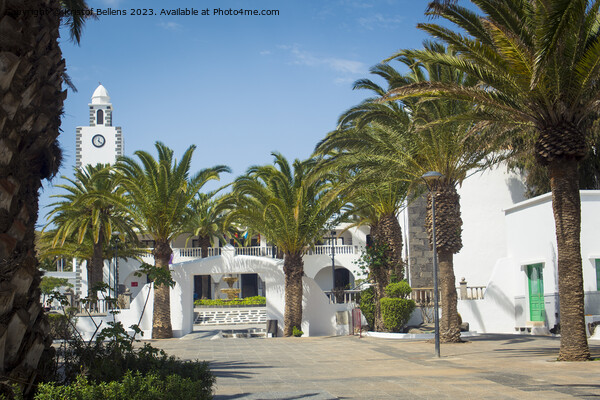View on Plaza Leon y Castillo on San Bartolome on the Canary Island of Lanzarote, Spain. Picture Board by Kristof Bellens