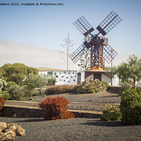 Buy canvas prints of View on the Molina de Teguise, local wind on Lanzarote by Kristof Bellens
