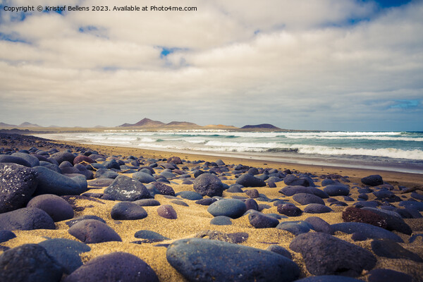 View on Famara Beach in Lanzarote, Canary Islands, Spain Picture Board by Kristof Bellens