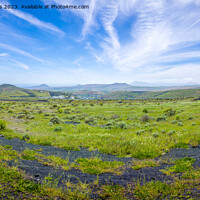 Buy canvas prints of View on Los Valles valley on Lanzarote during springtime. by Kristof Bellens