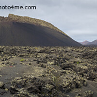Buy canvas prints of Sea of lava landscape on Lanzarote and Volcano El Cuervo by Kristof Bellens
