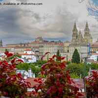 Buy canvas prints of Panoramic Skyline of Santiago de Compostela in Galicia, Spain by Kristof Bellens