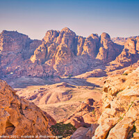 Buy canvas prints of Landscape and nature of Petra, Jordan during High Place of Sacrifice Trail. by Kristof Bellens