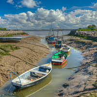 Buy canvas prints of Fishing Boats at Greenfield Dock by jim cooke