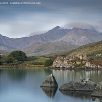 Buy canvas prints of The Lake in the heart Snowdonia by jim cooke