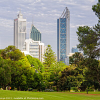 Buy canvas prints of City Skyline - Perth by Laszlo Konya