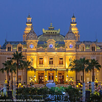 Buy canvas prints of Monte Carlo Casino at night - Monaco by Laszlo Konya