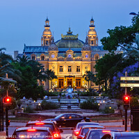 Buy canvas prints of Monte Carlo Casino at night - Monaco by Laszlo Konya