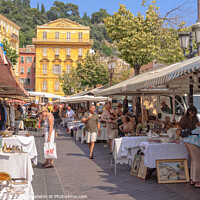 Buy canvas prints of Cours Saleya market - Nice by Laszlo Konya