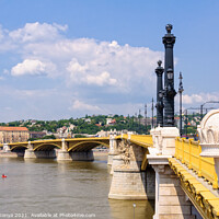 Buy canvas prints of Margaret Bridge - Budapest by Laszlo Konya