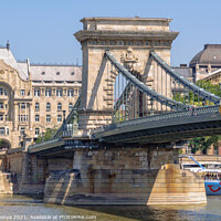 Buy canvas prints of Szechenyi Chain Bridge - Budapest by Laszlo Konya