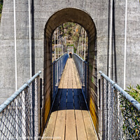 Buy canvas prints of Suspension bridge in Cataract Gorge - Launceston by Laszlo Konya