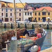 Buy canvas prints of Crayfish pots on a fishing boat - Hobart by Laszlo Konya