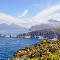 Buy canvas prints of Carp Bay and The Hazards - Freycinet National Park by Laszlo Konya