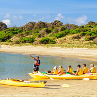 Buy canvas prints of Sea kayaking - Coles Bay by Laszlo Konya
