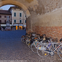 Buy canvas prints of Bicycles - Ferrara by Laszlo Konya
