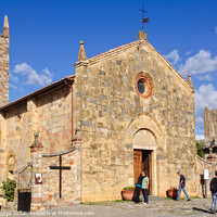 Buy canvas prints of Chiesa di Santa Maria Assunta - Monteriggioni by Laszlo Konya