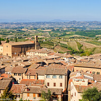 Buy canvas prints of View from La Rocca - San Gimignano by Laszlo Konya