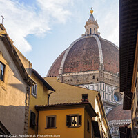 Buy canvas prints of Dome from Via del Proconsolo - Florence by Laszlo Konya