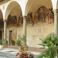 Buy canvas prints of Courtyard of Ospedale degli Innocenti - Florence by Laszlo Konya