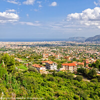 Buy canvas prints of View of Palermo - Monreale by Laszlo Konya