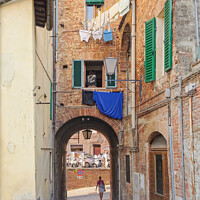 Buy canvas prints of Quiet alley - Siena by Laszlo Konya