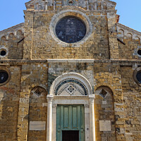 Buy canvas prints of Facade of the Cathedral - Volterra by Laszlo Konya