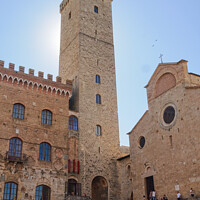 Buy canvas prints of Piazza Duomo - San Gimignano by Laszlo Konya