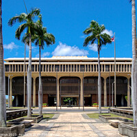 Buy canvas prints of Hawaii State Capitol - Honolulu by Laszlo Konya