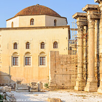 Buy canvas prints of Tzistarakis Mosque and Hadrian's Library - Athens by Laszlo Konya