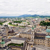 Buy canvas prints of View from the Hohensalzburg Castle - Salzburg by Laszlo Konya