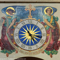 Buy canvas prints of Clock in the Church - Paris by Laszlo Konya