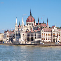 Buy canvas prints of Hungarian Parliament Building - Budapest by Laszlo Konya