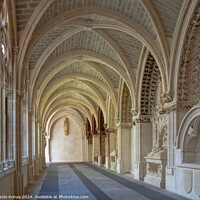 Buy canvas prints of Gothic cloister - Burgos by Laszlo Konya