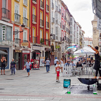 Buy canvas prints of Street performer - Burgos by Laszlo Konya
