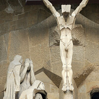 Buy canvas prints of Christ on the cross - Barcelona by Laszlo Konya