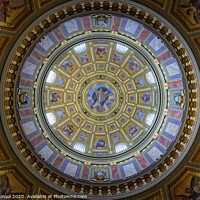 Buy canvas prints of Cupola of St Stephen Basilica - Budapest by Laszlo Konya