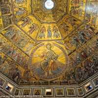 Buy canvas prints of Mosaics of the Baptistery - Florence by Laszlo Konya