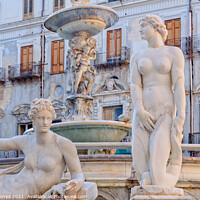 Buy canvas prints of Praetorian Fountain and Palace - Palermo by Laszlo Konya