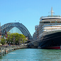 Buy canvas prints of Queen Victoria Cruise & Harbour Bridge - Sydney by Laszlo Konya