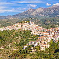 Buy canvas prints of View of hill-town -  Rivello by Laszlo Konya
