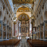 Buy canvas prints of Nave of the Cathedral - Amalfi by Laszlo Konya