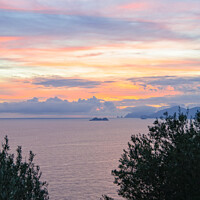 Buy canvas prints of Twilight - Amalfi Coast by Laszlo Konya