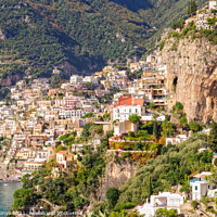 Buy canvas prints of Cliffside village of Positano by Laszlo Konya