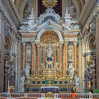 Buy canvas prints of Main altar in Chiesa del Gesù Nuovo - Napoli by Laszlo Konya