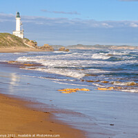Buy canvas prints of Stroll on the beach - Point Lonsdale by Laszlo Konya